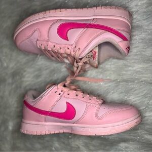 Triple pink dunks size 8.5 or GS 7y